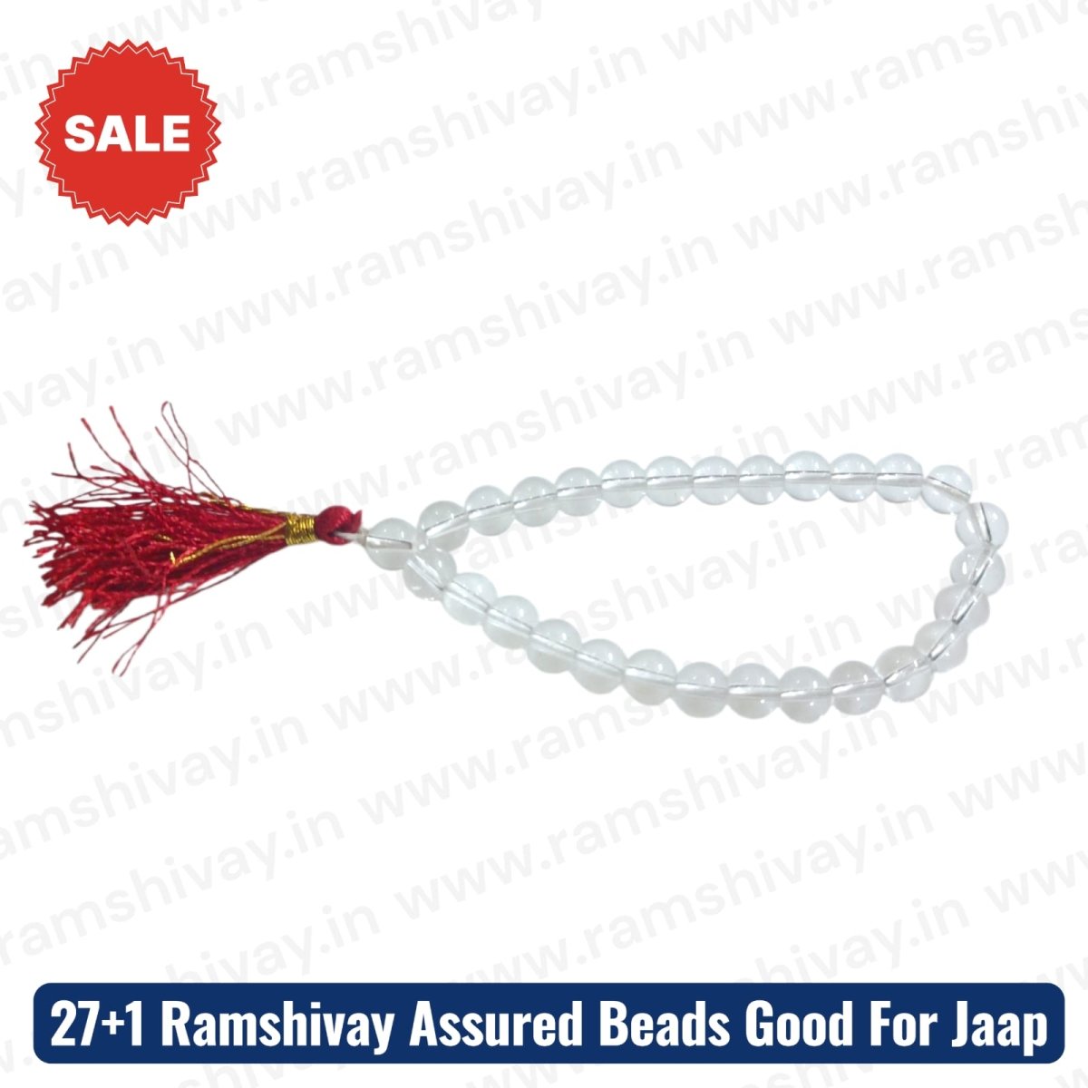 Natural Crystal Mala 27+1 Beads with Lab Certificate | 8mm for Jaap – Ramshivay - Ramshivay