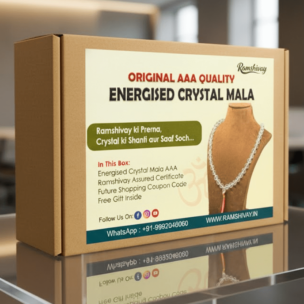 Natural Crystal Mala 8MM with Lab Certificate | AAA Quality Jap Mala for Daily Jaap – Ramshivay - Ramshivay