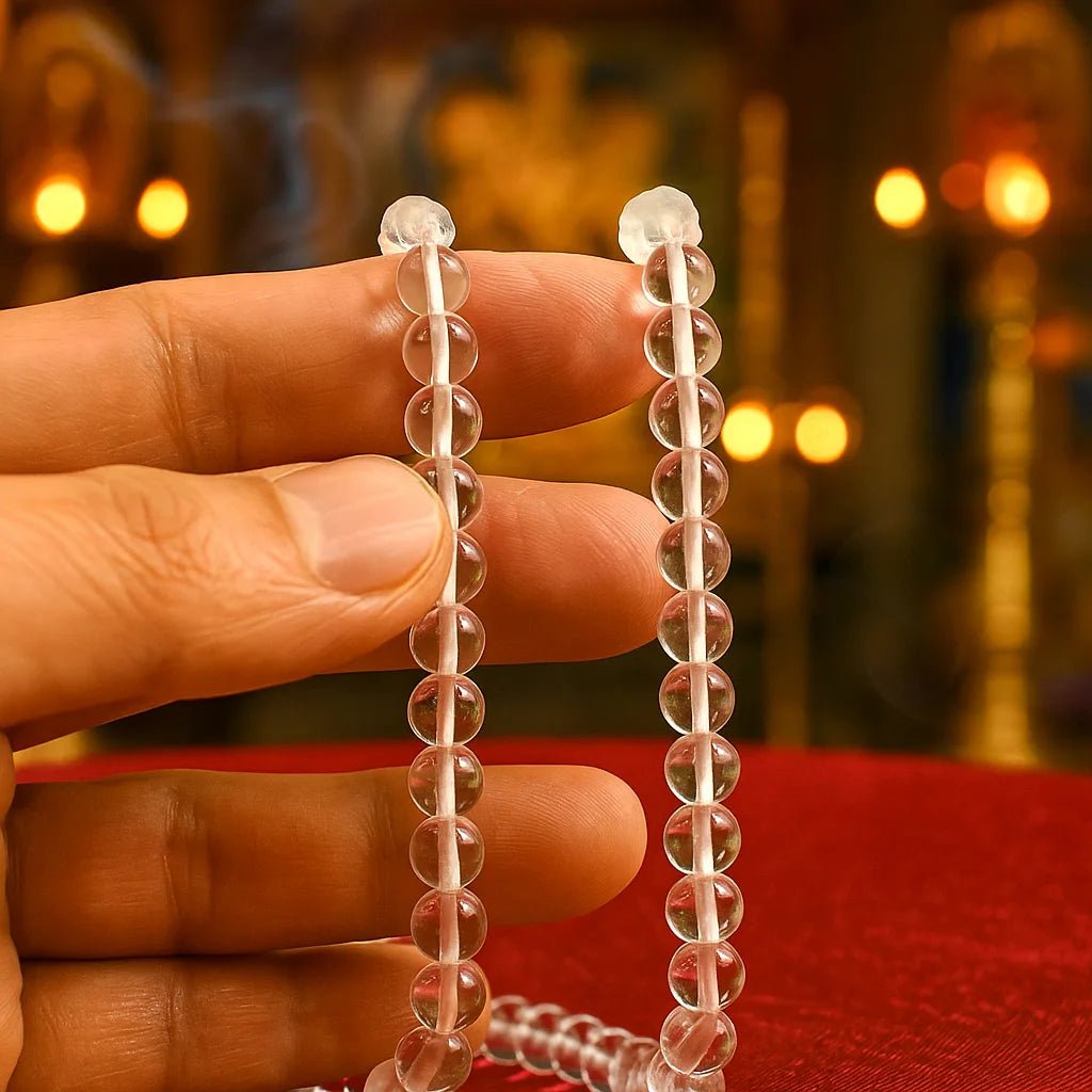 Natural Crystal Mala 8MM with Lab Certificate | AAA Quality Jap Mala for Daily Jaap – Ramshivay - Ramshivay