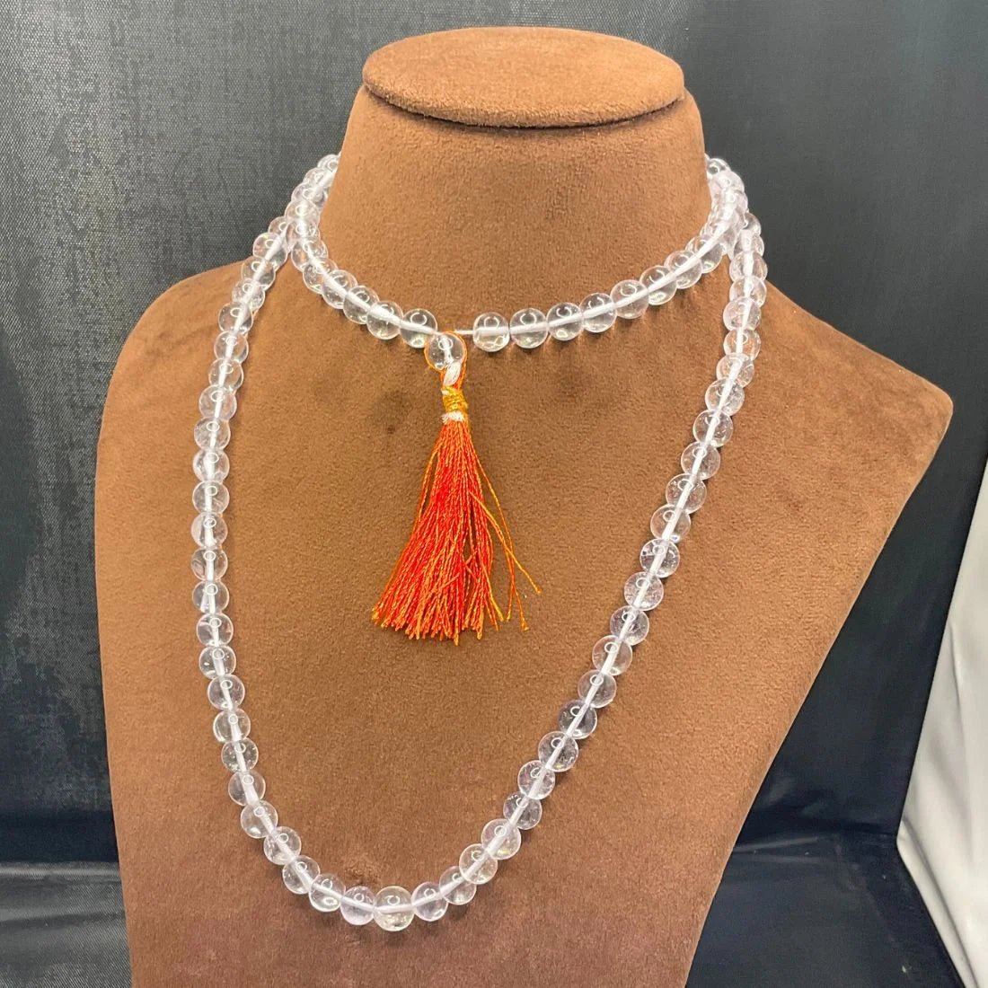 Natural Crystal Mala (Sphatik – Sphatik Mala) with 108+1 Beads 6 - 7 MM | Jaap & Wearing – Ramshivay - Ramshivay