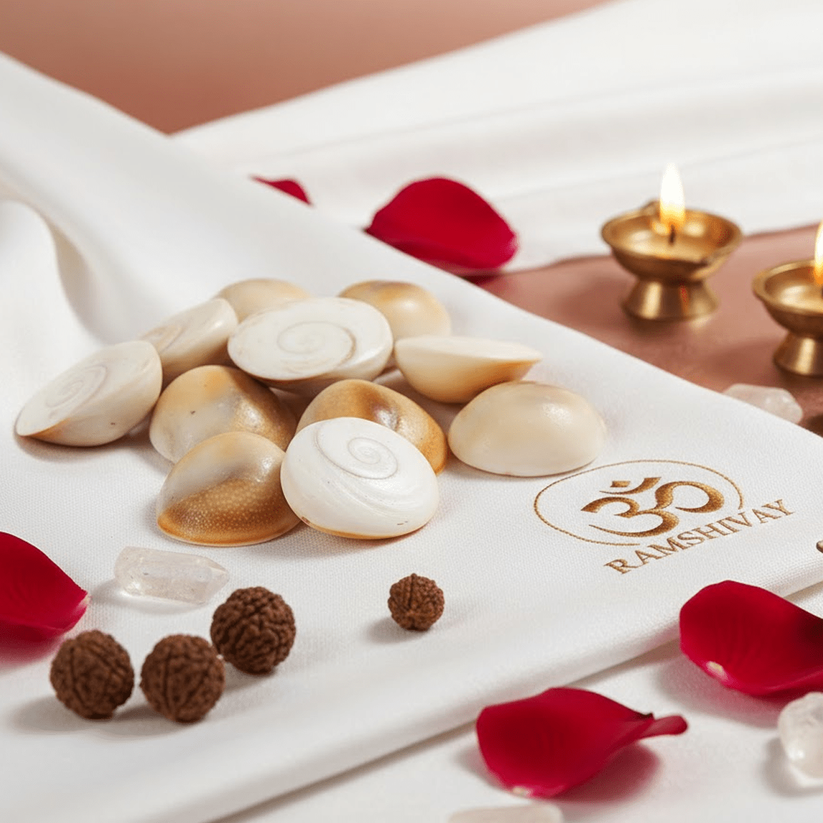 Natural Gomti Chakra Set of 10 - Prosperity Energy for Wealth & Vastu – Ramshivay - Ramshivay