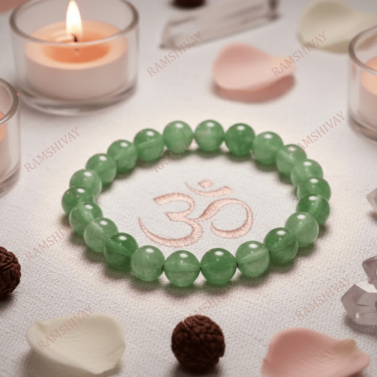 Natural Green Aventurine Bracelet with Lab Certificate for Luck & Wealth – Ramshivay - Ramshivay