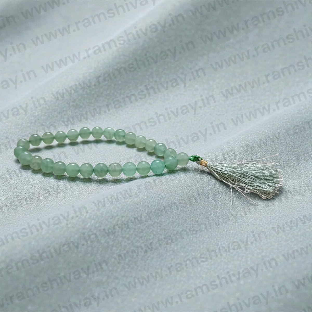 Natural Green Aventurine Mala 27+1 Beads (8mm) with Lab Certificate | Best for Jaap & Daily Meditation – Ramshivay - Ramshivay