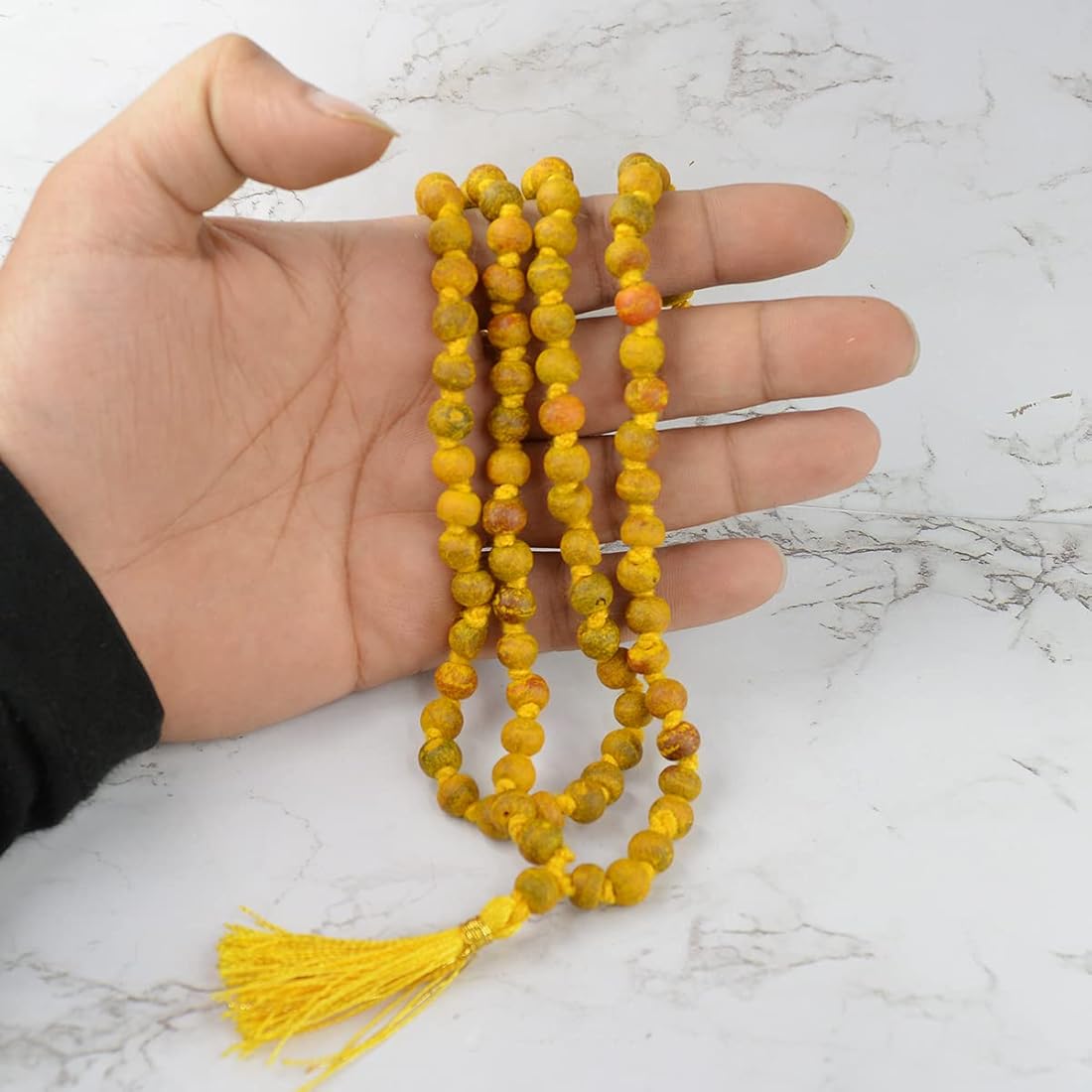 Natural Haldi Mala 108+1 Beads with Lab Certificate | Turmeric Mala for Jaap & Wear – Ramshivay - Ramshivay