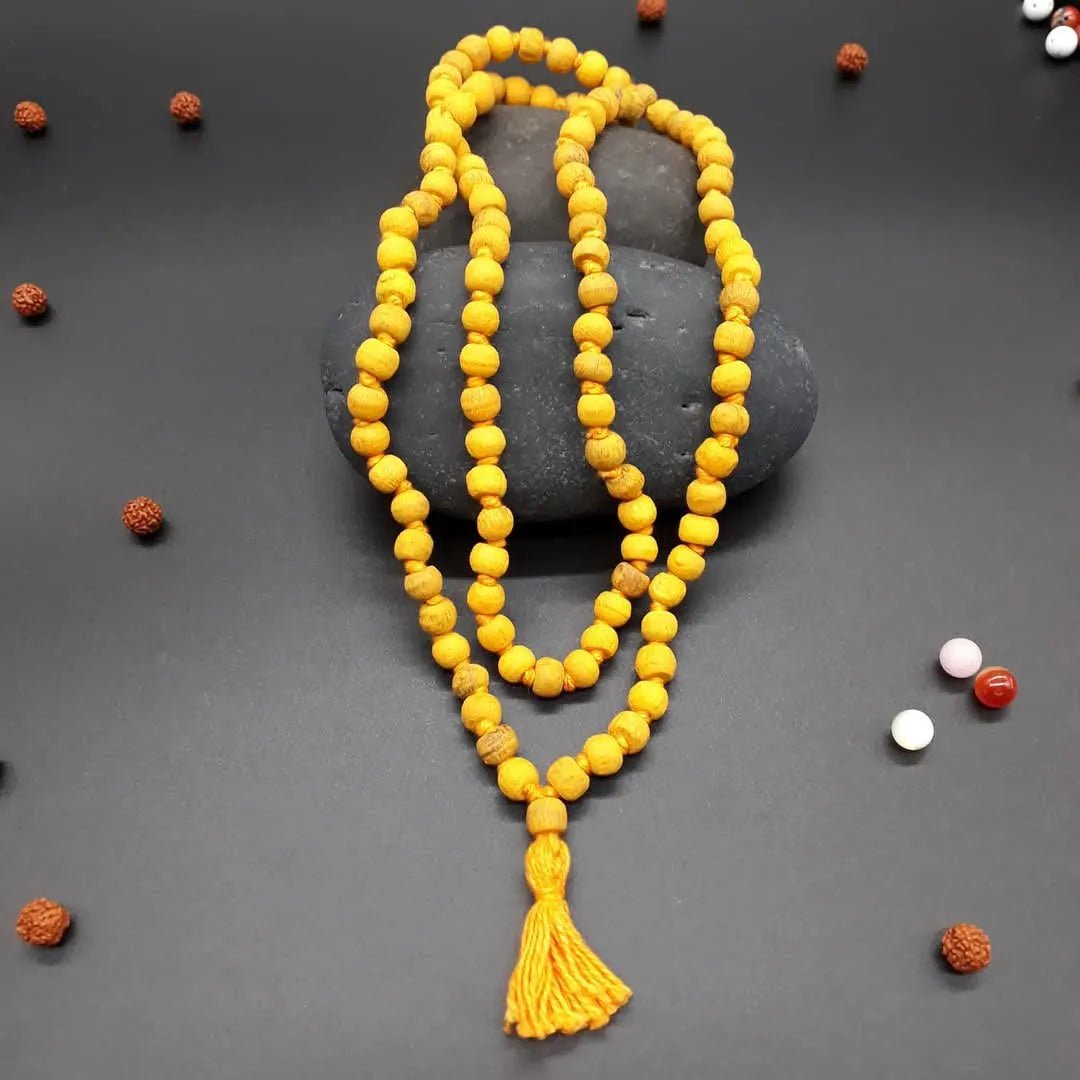 Natural Haldi Mala 108+1 Beads with Lab Certificate | Turmeric Mala for Jaap & Wear – Ramshivay - Ramshivay