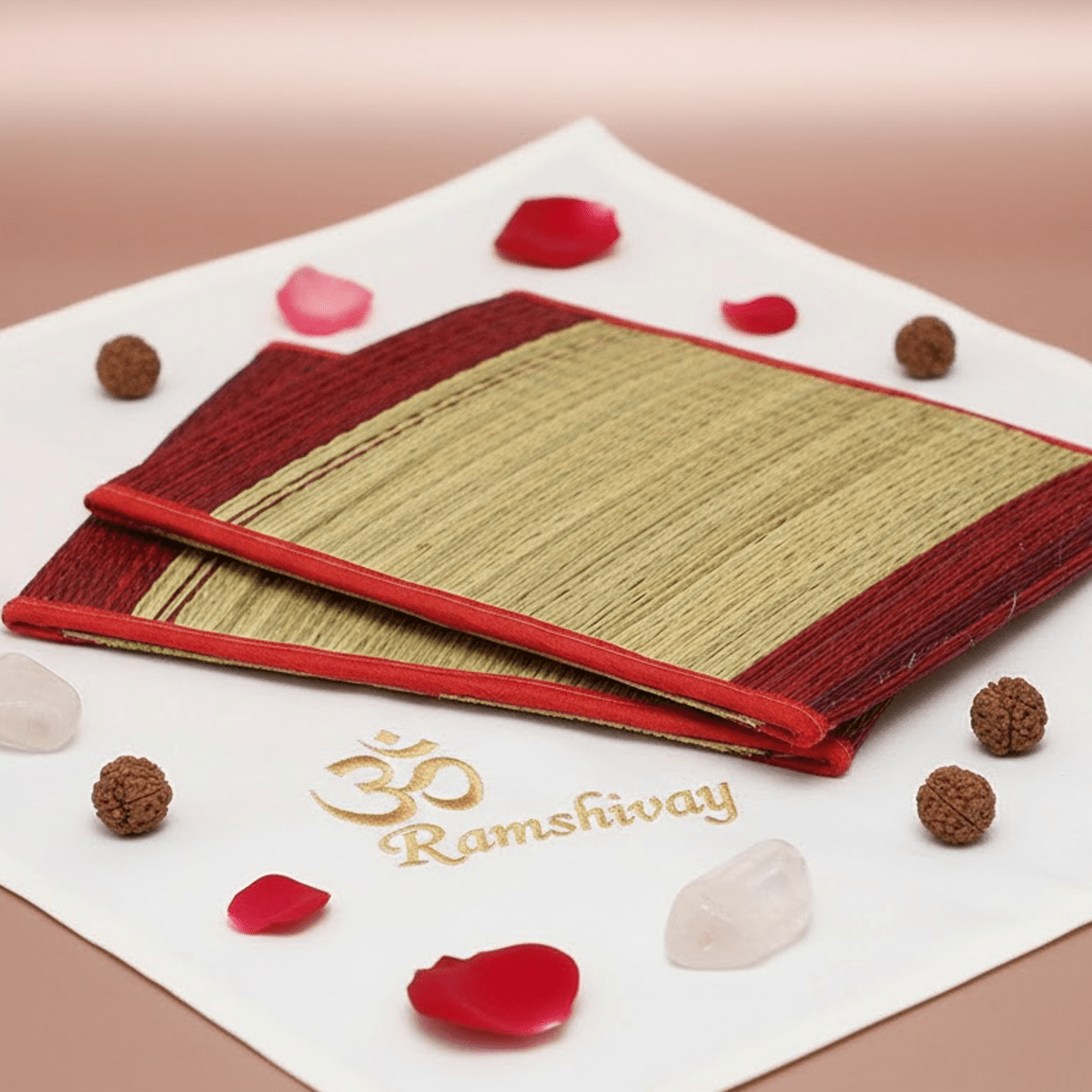 Natural Kusha Aasan (Pack of 4) Premium Quality for Puja & Meditation – Ramshivay - Ramshivay