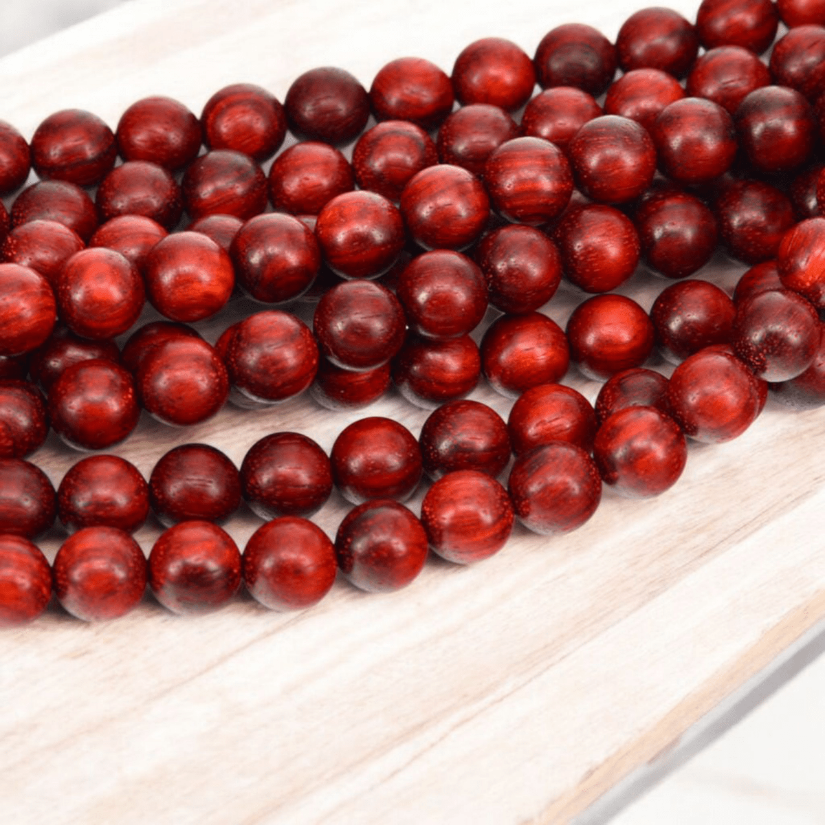 Natural Lal Chandan Mala 108+1 Beads with Lab Certificate | 8mm Red Sandalwood Mala for Jaap & Wearing – Ramshivay - Ramshivay