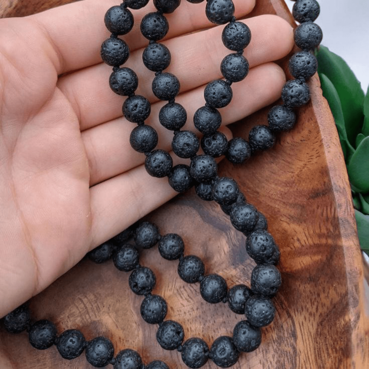 Natural Lava Stone Mala 108+1 Beads with Lab Certificate | 8mm Lava Stone Mala for Jaap & Wearing – Ramshivay - Ramshivay