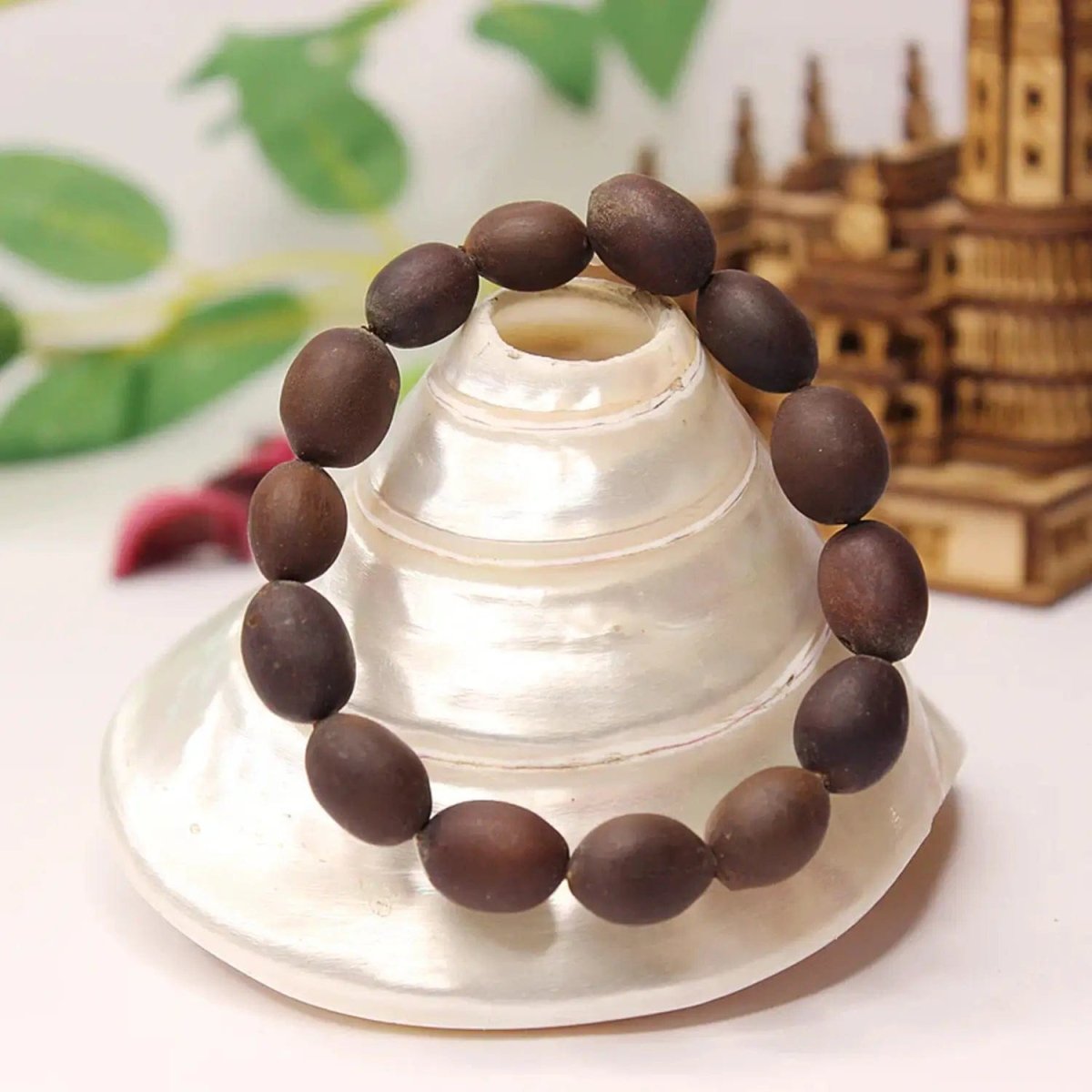 Natural Lotus Seed Bracelet with 15mm Beads | Kamal Gutta Bracelet Lab Certified - For Prosperity & Spiritual Growth – Ramshivay - Ramshivay