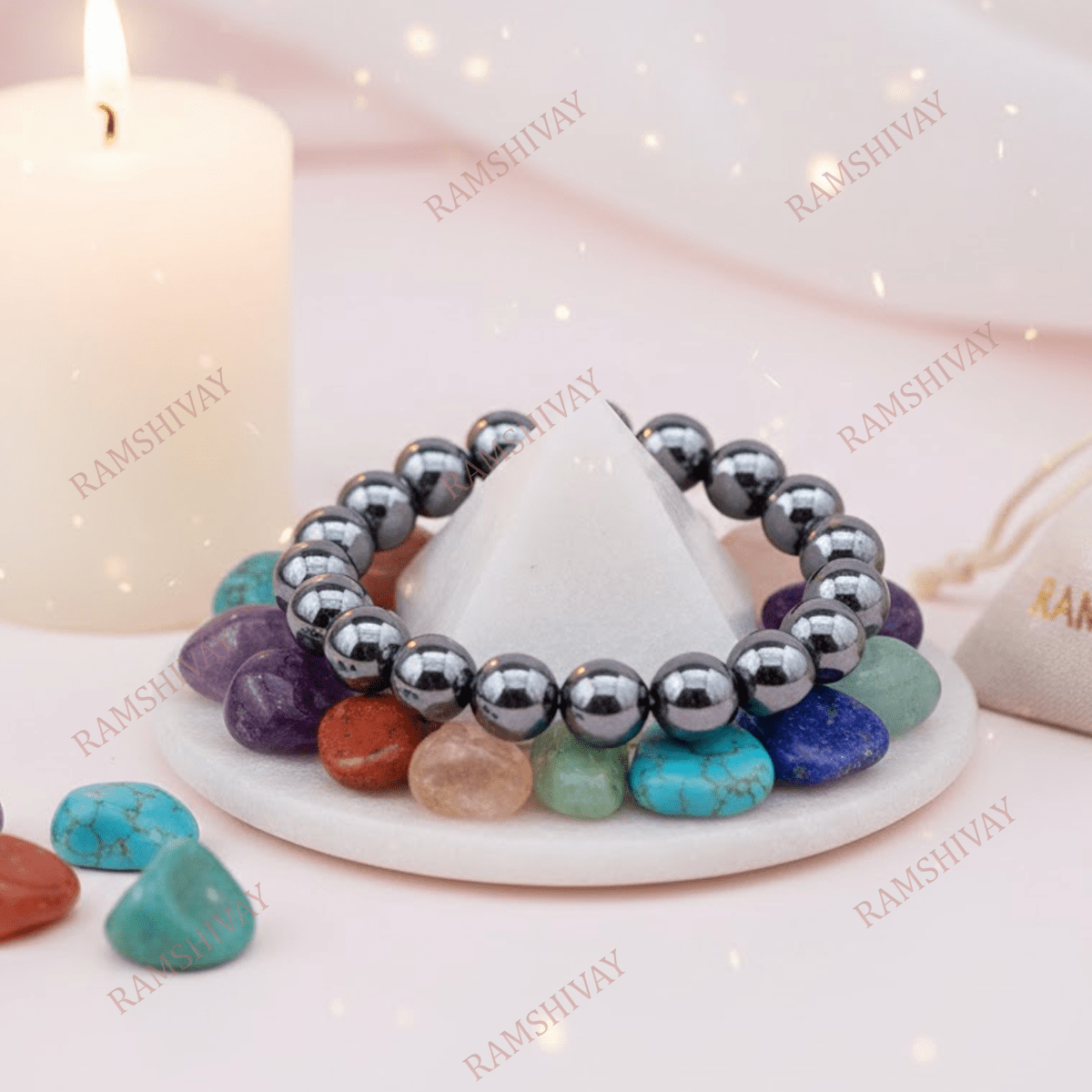 Natural Magnet Bracelet (8mm) with Lab Certificate for Energy & Healing – Ramshivay - Ramshivay
