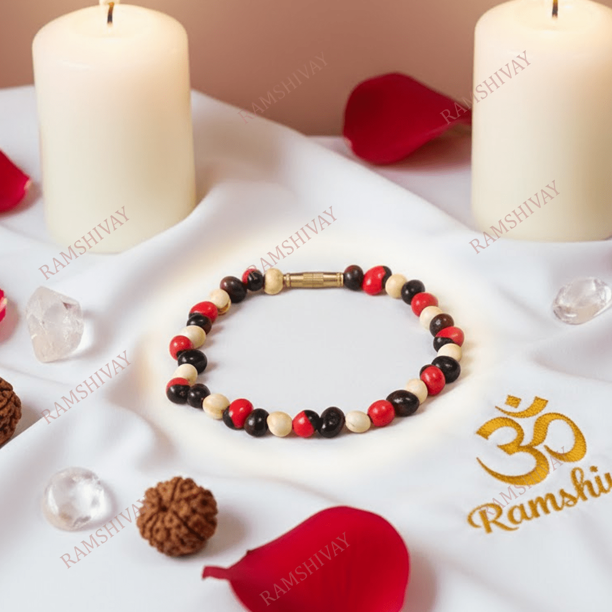 Natural Mix Gunja Bracelet (5mm) with Lab Certificate for Protection & Luck – Ramshivay - Ramshivay