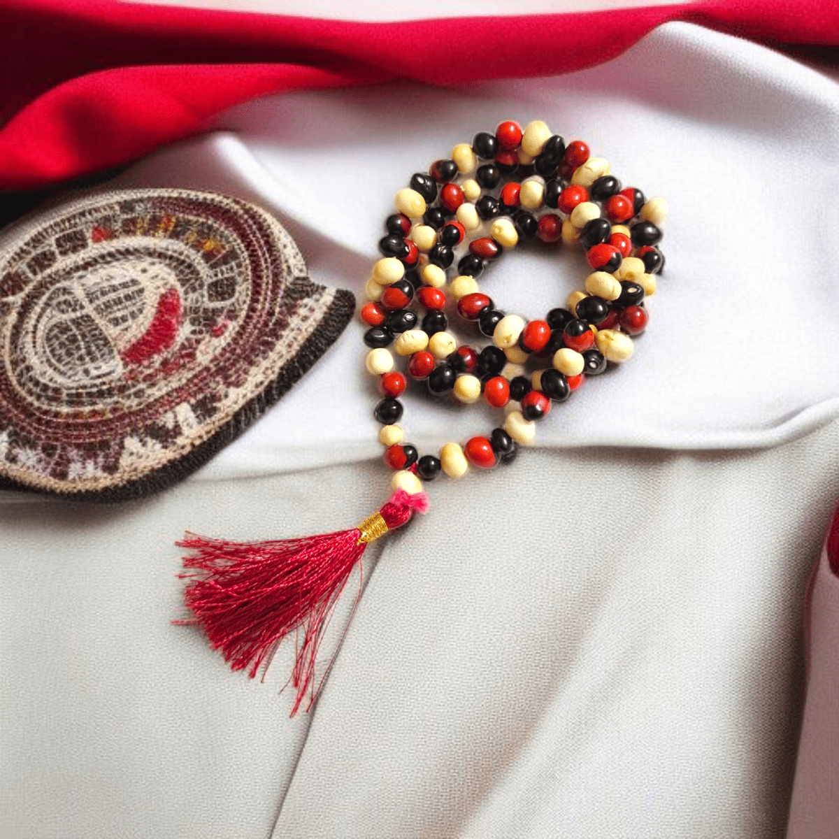 Natural Mix Gunja Mala 108+1 with Lab Certificate | Mix Ratti Mala for Men & Women – Ramshivay - Ramshivay