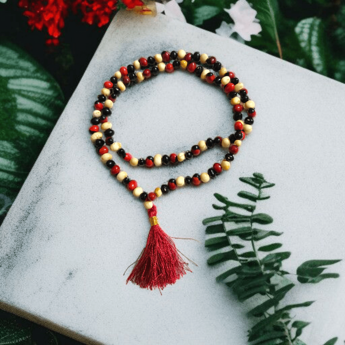 Natural Mix Gunja Mala 108+1 with Lab Certificate | Mix Ratti Mala for Men & Women – Ramshivay - Ramshivay