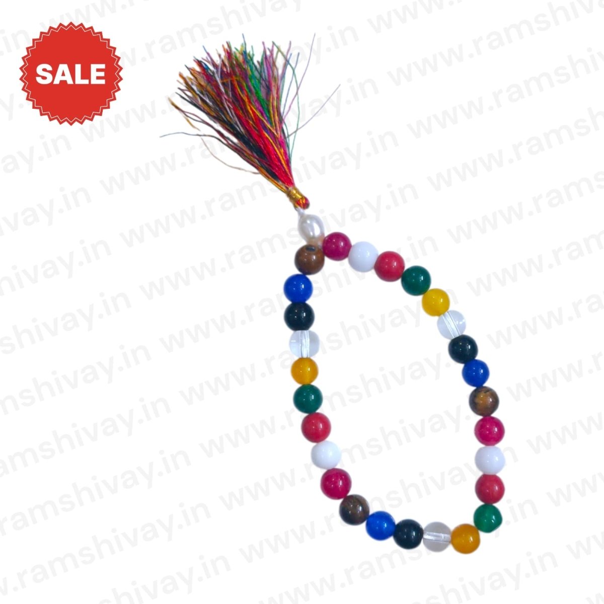 Natural Navratan Mala 27+1 Beads with AAA Quality & Lab Certificate | For Balance, Prosperity & Planetary Protection – Ramshivay - Ramshivay