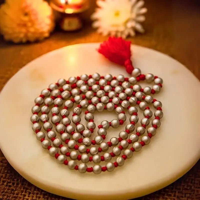 Natural Parad Mala 108+1 Beads with Lab Certificate | Pure Mercury Mala for Jaap & Wearing – Ramshivay - Ramshivay