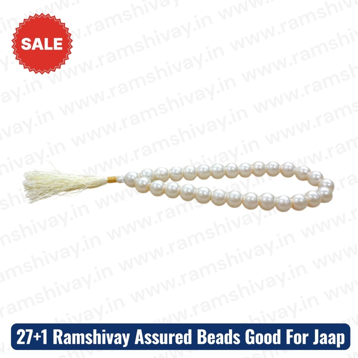 Natural Pearl Mala 27+1 Beads with Lab Certificate | Best for Daily Jaap – Ramshivay - Ramshivay