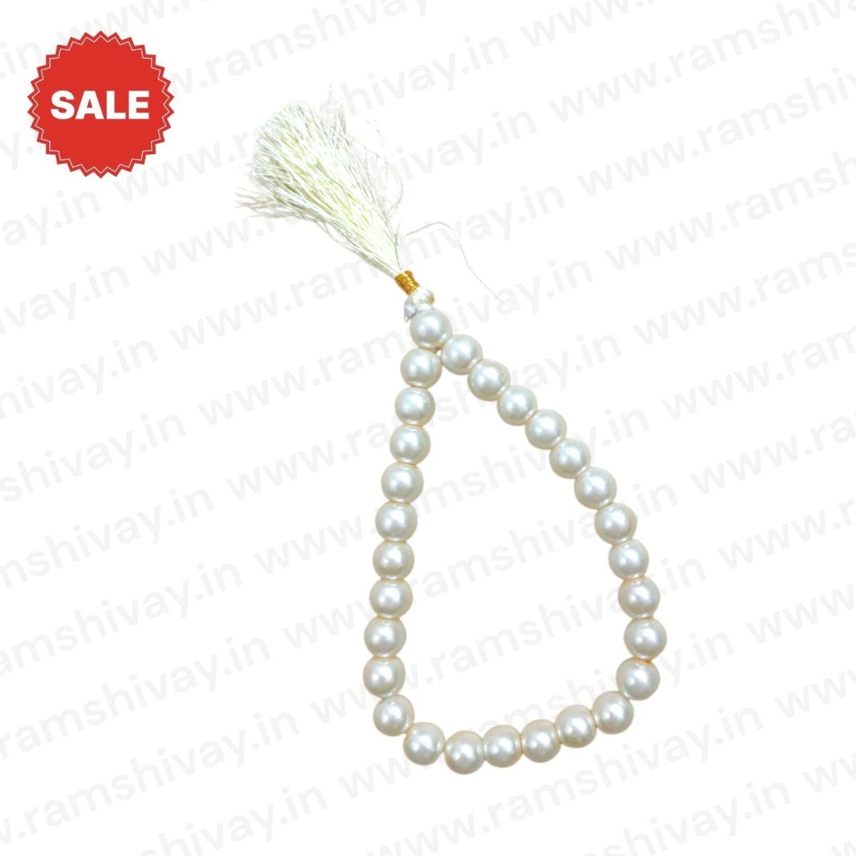 Natural Pearl Mala 27+1 Beads with Lab Certificate | Best for Daily Jaap – Ramshivay - Ramshivay