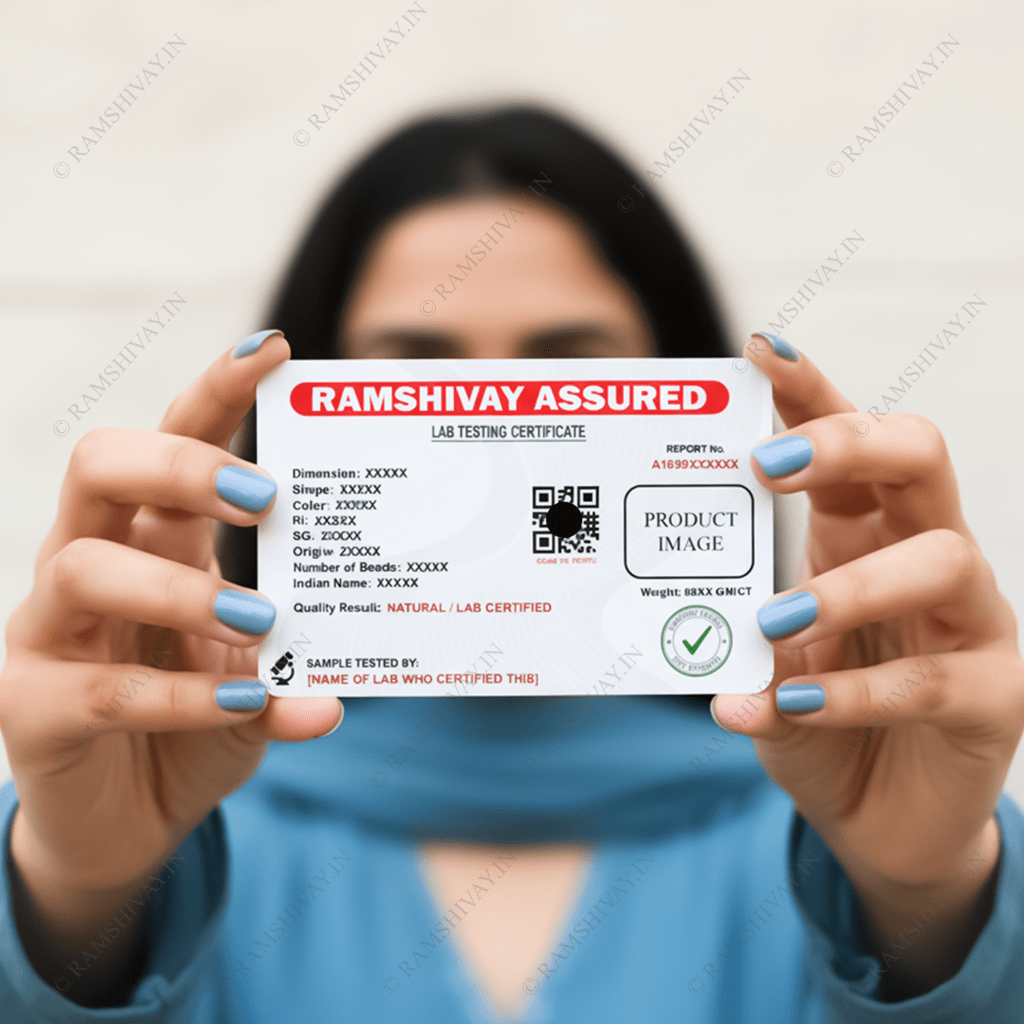 Natural Pearl Mala 27+1 Oval Shaped Beads (11mm) with Lab Certificate | Premium Oval Moti Mala for Jaap & Daily Wear – Ramshivay - Ramshivay