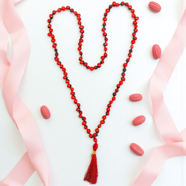 Natural Red Gunja Mala with Lab Certificate | For Luck, Courage & Divine Blessings – Ramshivay - Ramshivay