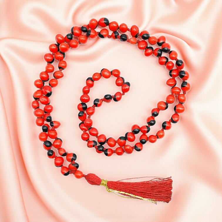 Natural Red Gunja Mala with Lab Certificate | For Luck, Courage & Divine Blessings – Ramshivay - Ramshivay