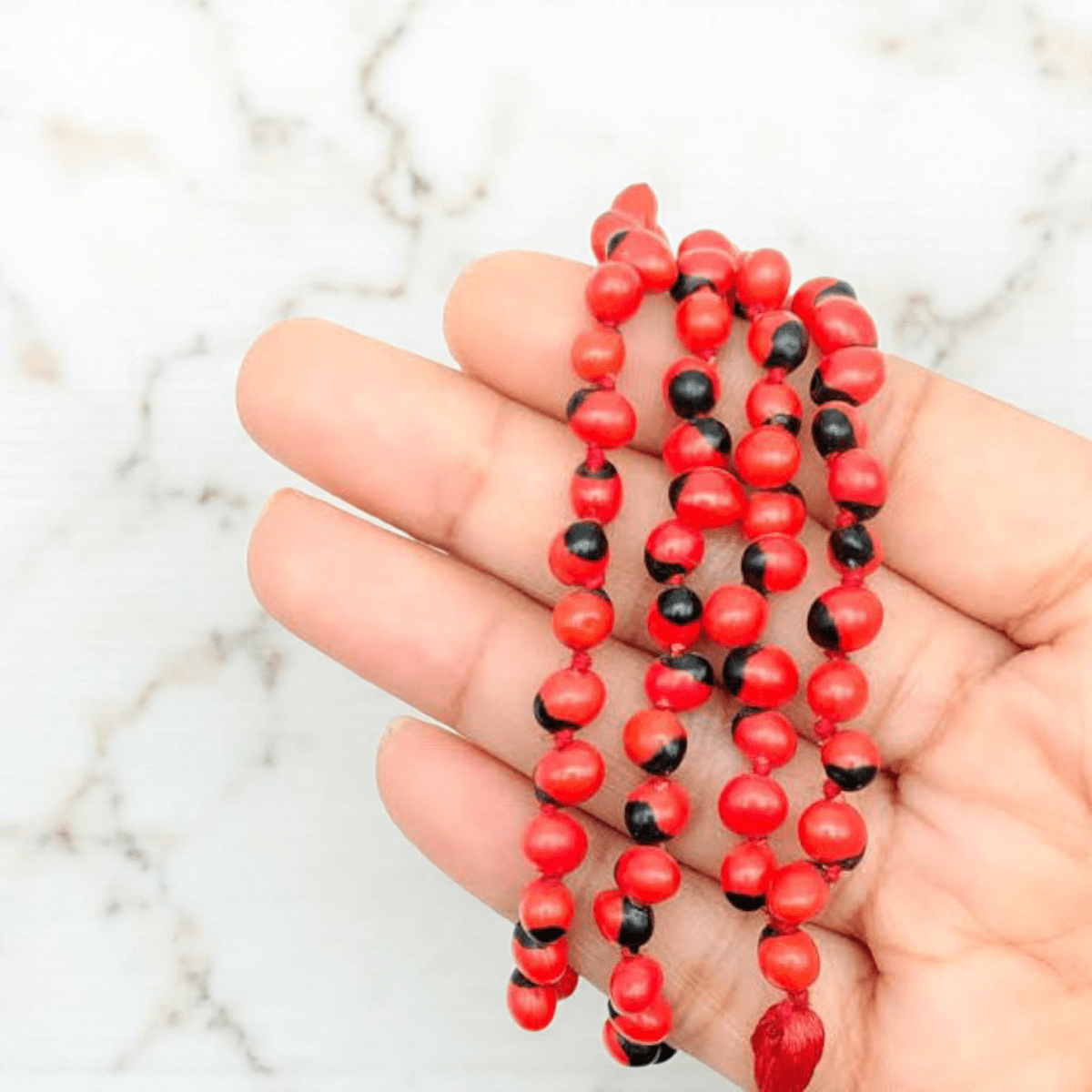 Natural Red Gunja Mala with Lab Certificate | For Luck, Courage & Divine Blessings – Ramshivay - Ramshivay