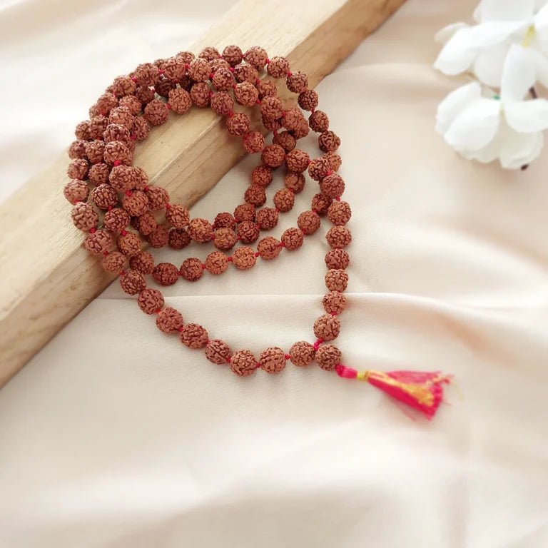 Natural Rudraksha Mala 108+1 Beads with Lab Certificate | 5 Mukhi 10mm for Daily Jaap & Wearing – Ramshivay - Ramshivay