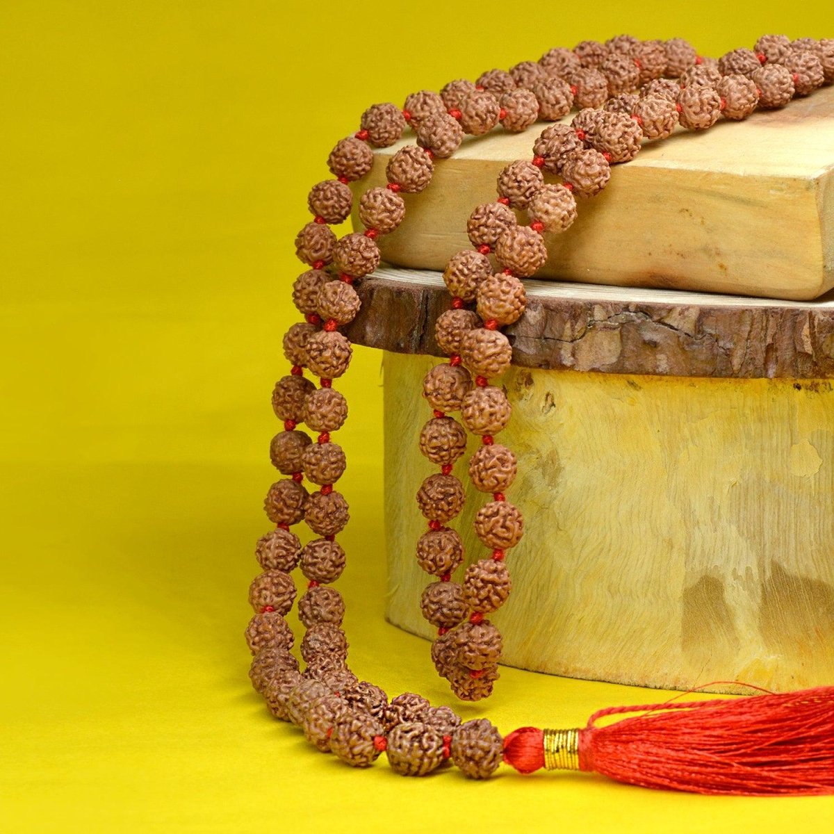 Natural Rudraksha Mala 108+1 Beads with Lab Certificate | 5 Mukhi 8mm for Daily Jaap & Wearing – Ramshivay - Ramshivay