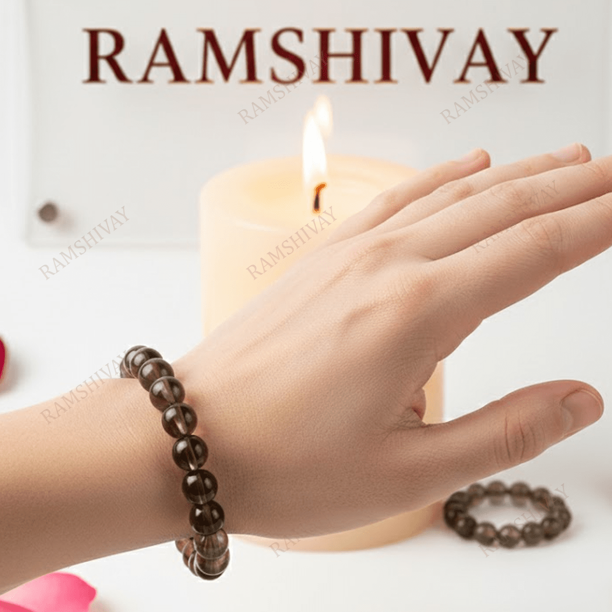 Natural Smoky Quartz Bracelet (8mm) with Lab Certificate for Protection – Ramshivay - Ramshivay