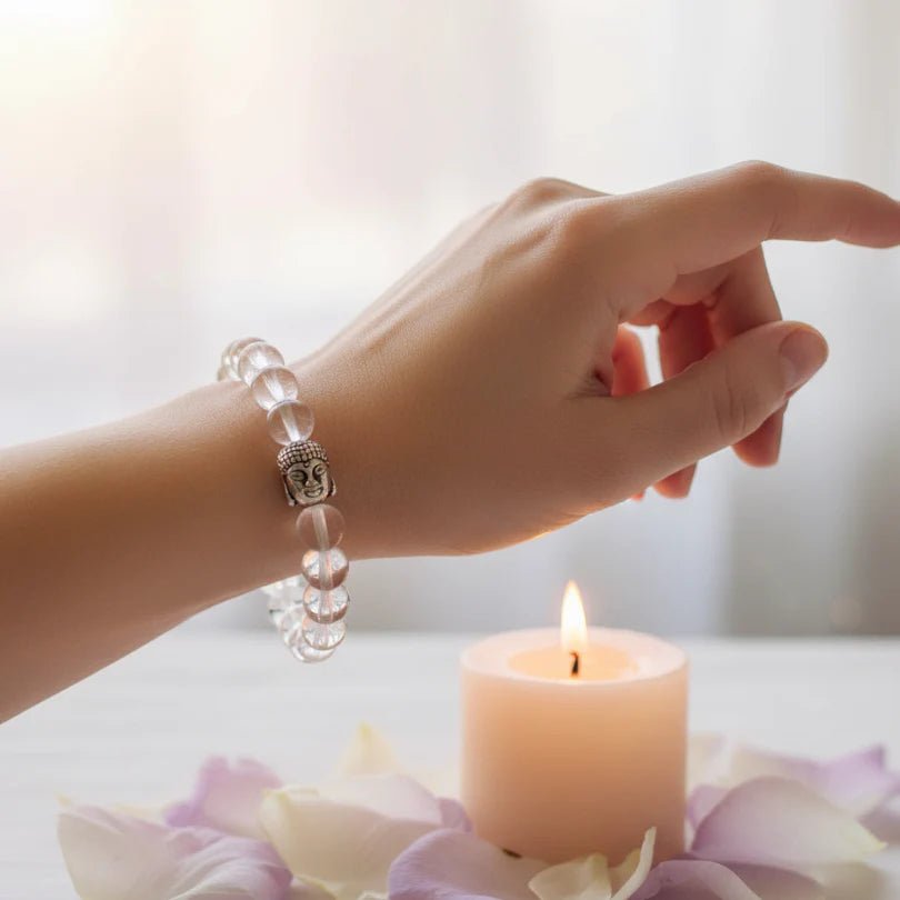 Natural Sphatik (Clear Quartz) Bracelet 8MM with Lab Certificate for Healing – Ramshivay - Ramshivay