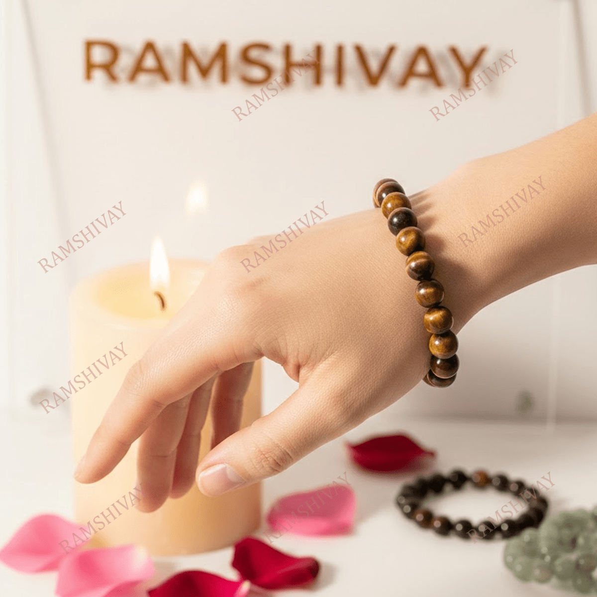 Natural Tiger Eye Bracelet (8mm) with Lab Certificate for Confidence & Protection – Ramshivay - Ramshivay