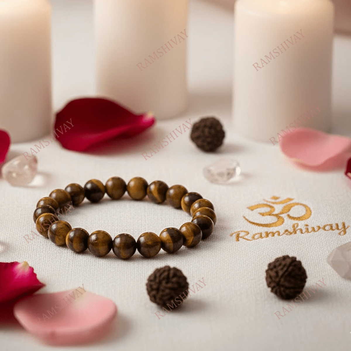 Natural Tiger Eye Bracelet (8mm) with Lab Certificate for Confidence & Protection – Ramshivay - Ramshivay