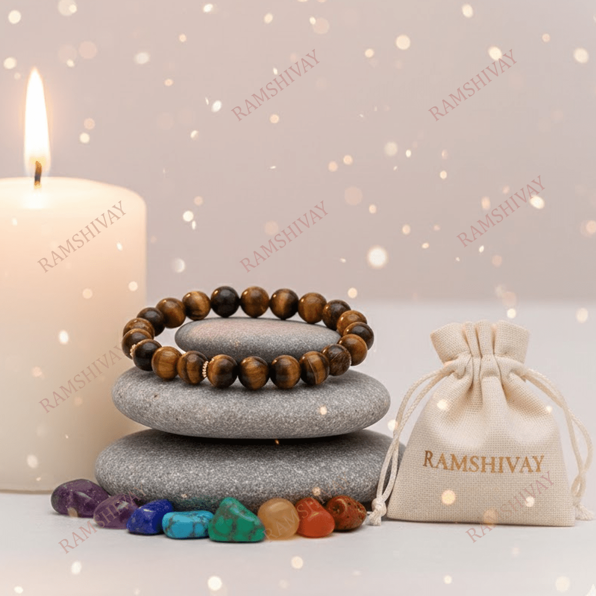 Natural Tiger Eye Bracelet (8mm) with Lab Certificate for Confidence & Protection – Ramshivay - Ramshivay