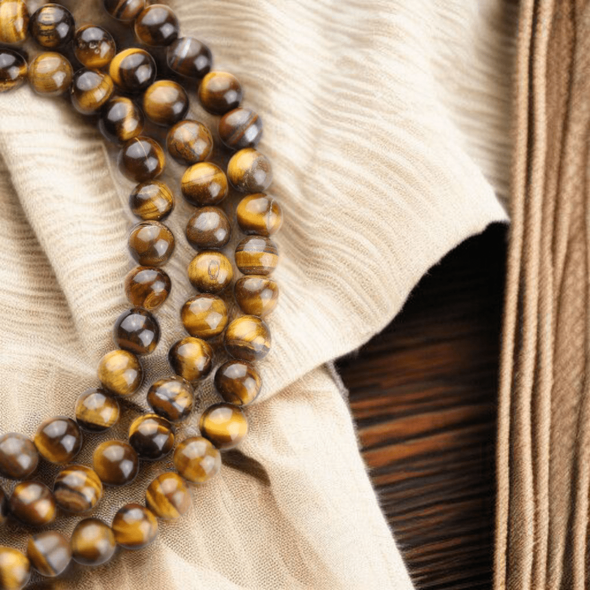 Natural Tiger Eye Mala 108+1 Beads with Lab Certificate | Provides Strength and Courage | for Jaap & Wearing – Ramshivay - Ramshivay