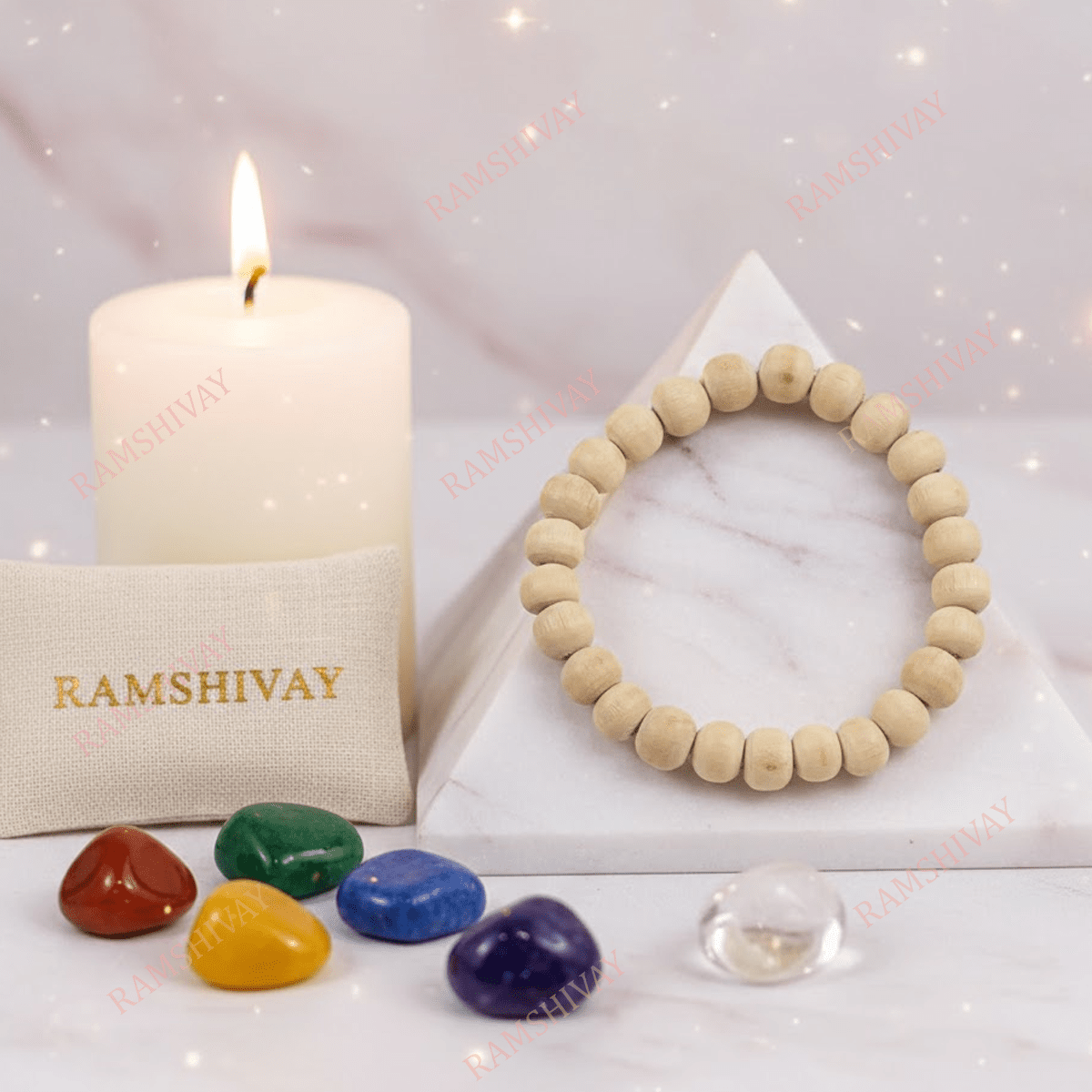 Natural Tulsi Wood Bracelet (8mm) with Lab Certificate for Protection & Peace – Ramshivay - Ramshivay