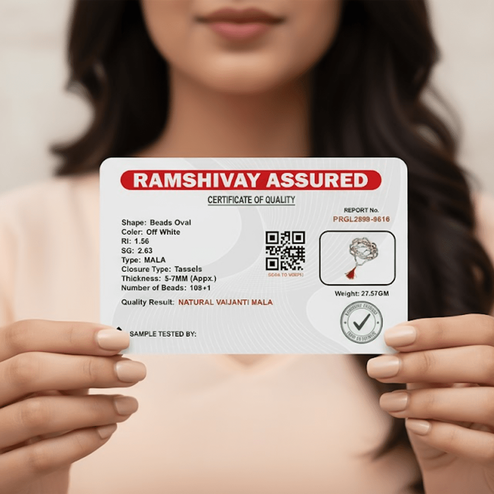 Natural Vaijanti Mala 108+1 Beads with Lab Certificate | Protection & Meditation – Ramshivay - Ramshivay