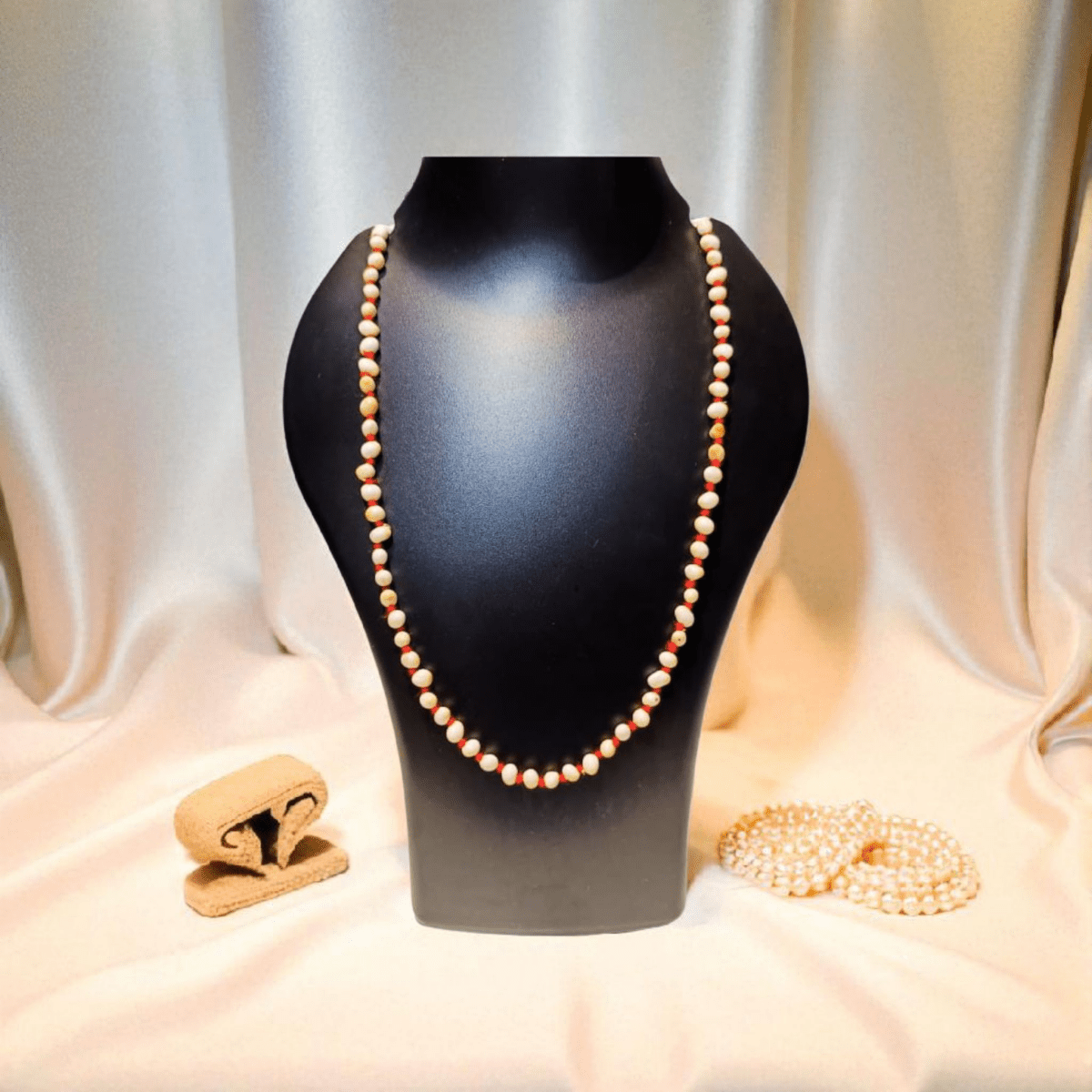 Natural White Gunja Mala with Lab Certificate | For Peace, Clarity & Spiritual Balance – Ramshivay - Ramshivay