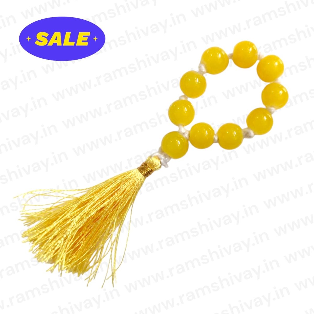 Natural Yellow Agate Finger Mala 9+1 Beads with Lab Certificate for Jaap – Ramshivay - Ramshivay