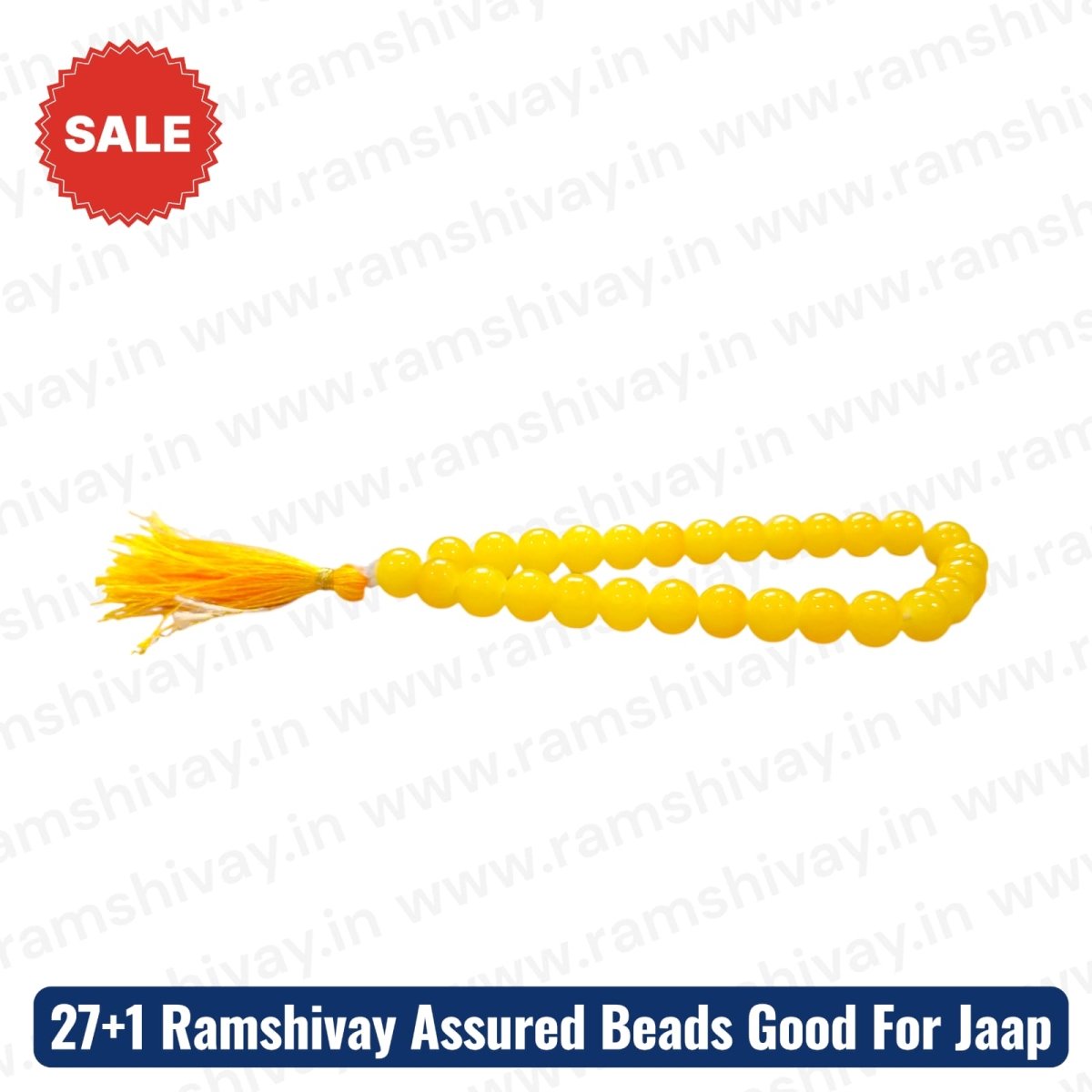Natural Yellow Agate Mala 27+1 Beads with Lab Certificate | 8mm Peeli Hakik Mala for Jaap & Wearing – Ramshivay - Ramshivay