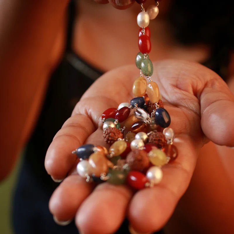 Navratan Mala for Wearing | Stylish Unisex Multi - Gemstone Mala for Daily Planetary Balance – Ramshivay - Ramshivay