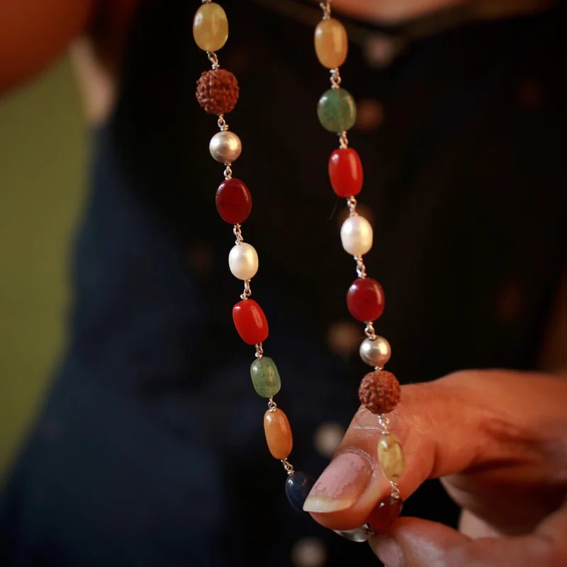 Navratan Mala for Wearing | Stylish Unisex Multi - Gemstone Mala for Daily Planetary Balance – Ramshivay - Ramshivay