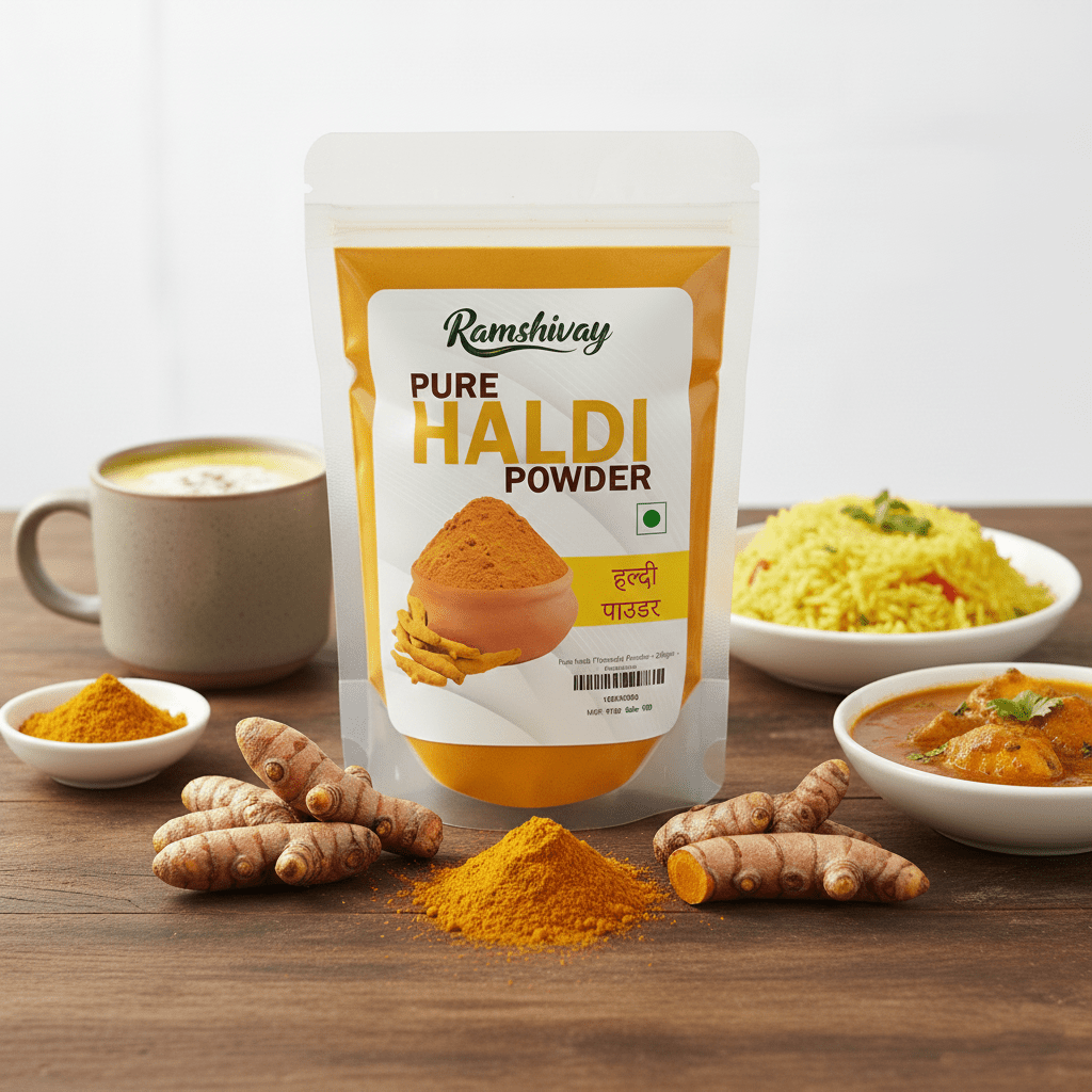 Organic Turmeric Powder with High Curcumin | Ideal for Eating, Drinking & Cooking – Ramshivay - Ramshivay