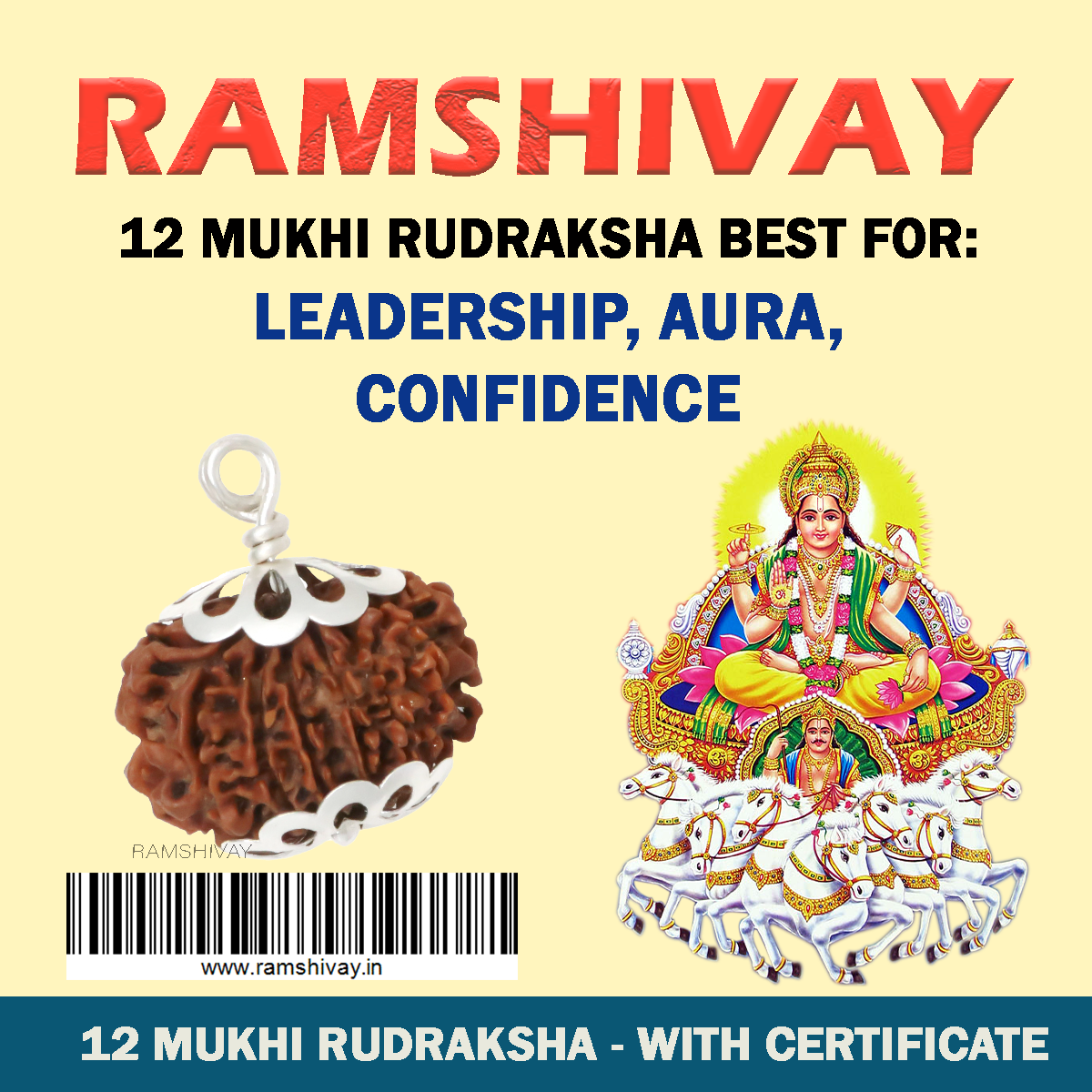 Original 12 Mukhi Rudraksha with Lab Certificate for Confidence & Leadership – Ramshivay - Ramshivay
