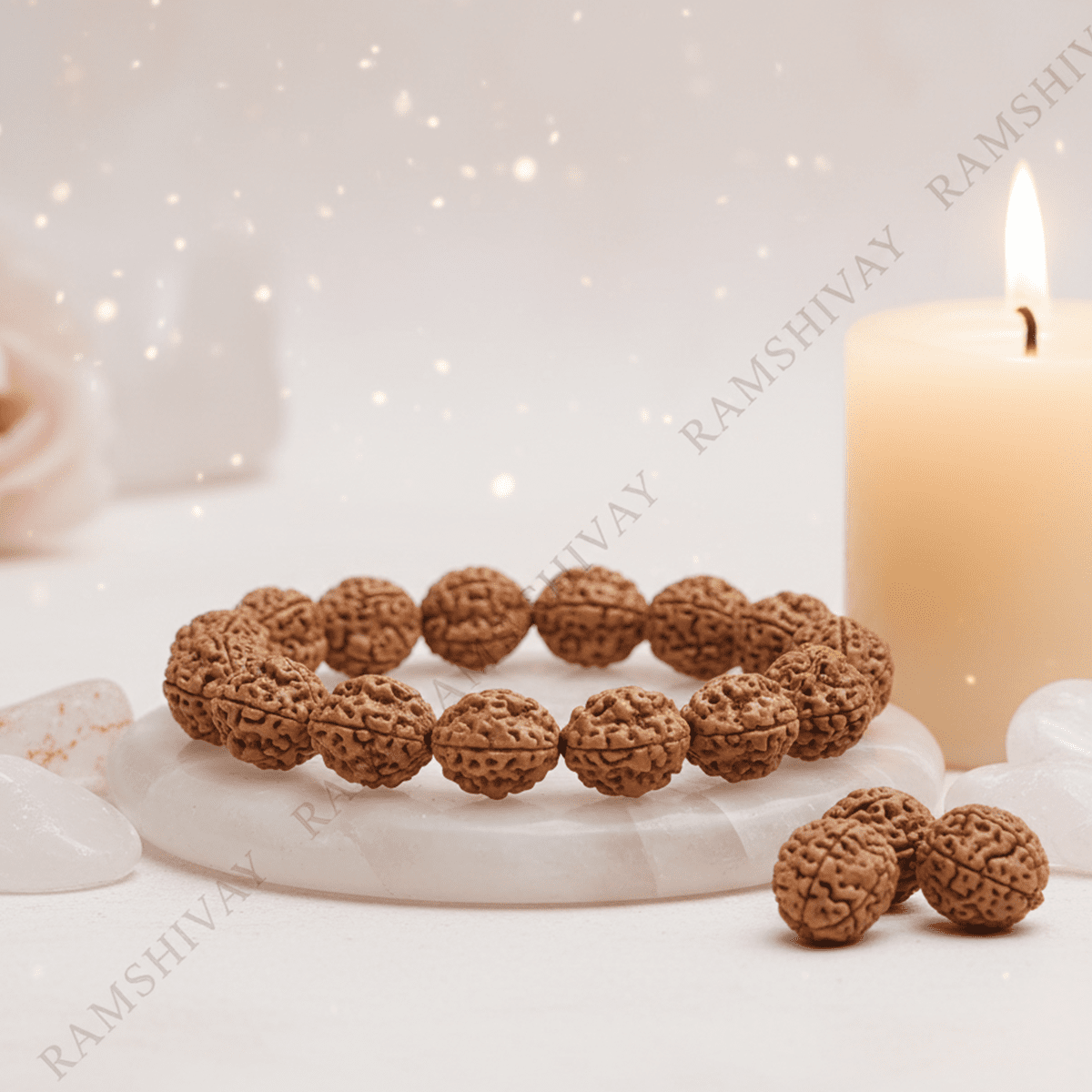 Original 4 Mukhi Rudraksha Bracelet with Lab Certificate for Focus & Intellect – Ramshivay - Ramshivay