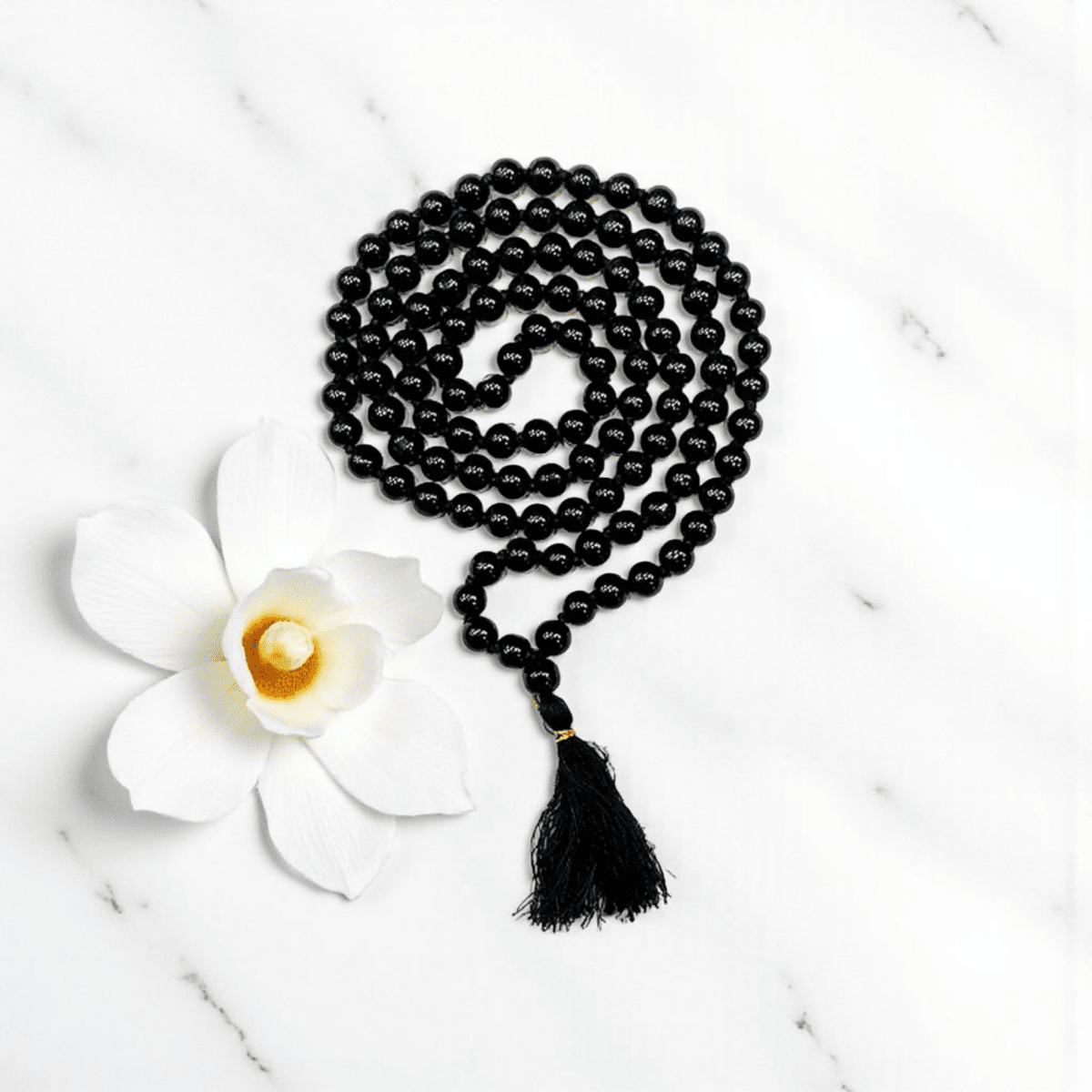 Original Black Agate Mala 6MM with Lab Certificate | 108+1 Beads for Protection & Mental Strength – Ramshivay - Ramshivay