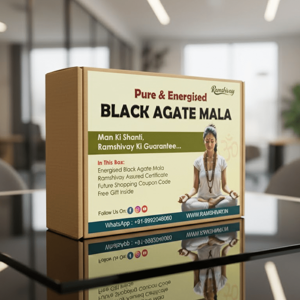 Original Black Agate Mala 6MM with Lab Certificate | 108+1 Beads for Protection & Mental Strength – Ramshivay - Ramshivay