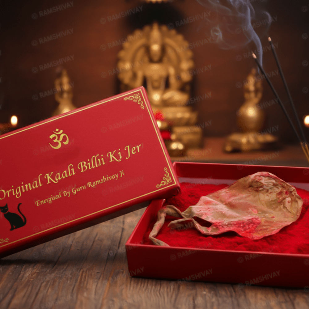 Original Kaali Billi Ki Jer (Billi ki Naal) – Black Cat Naval Chord with Certified Authenticity | Wealth, Protection & Attraction – Ramshivay - Ramshivay