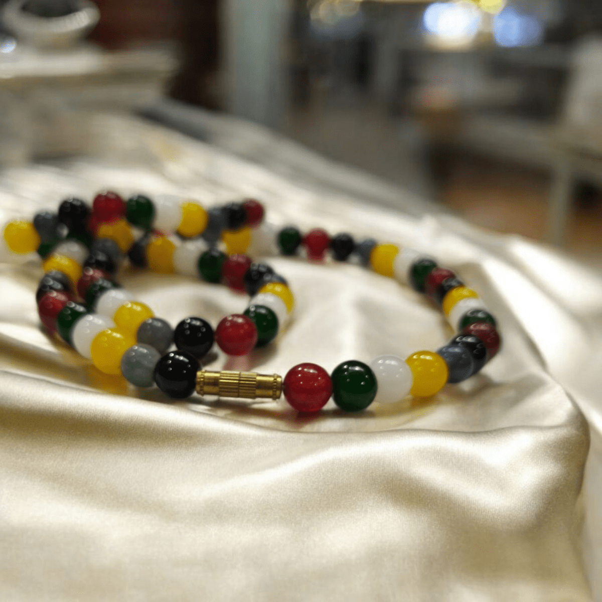 Original Mix Agate Mala 108 Beads with Lab Certificate | Mixed Hakik Stone Mala for Men & Women – Ramshivay - Ramshivay