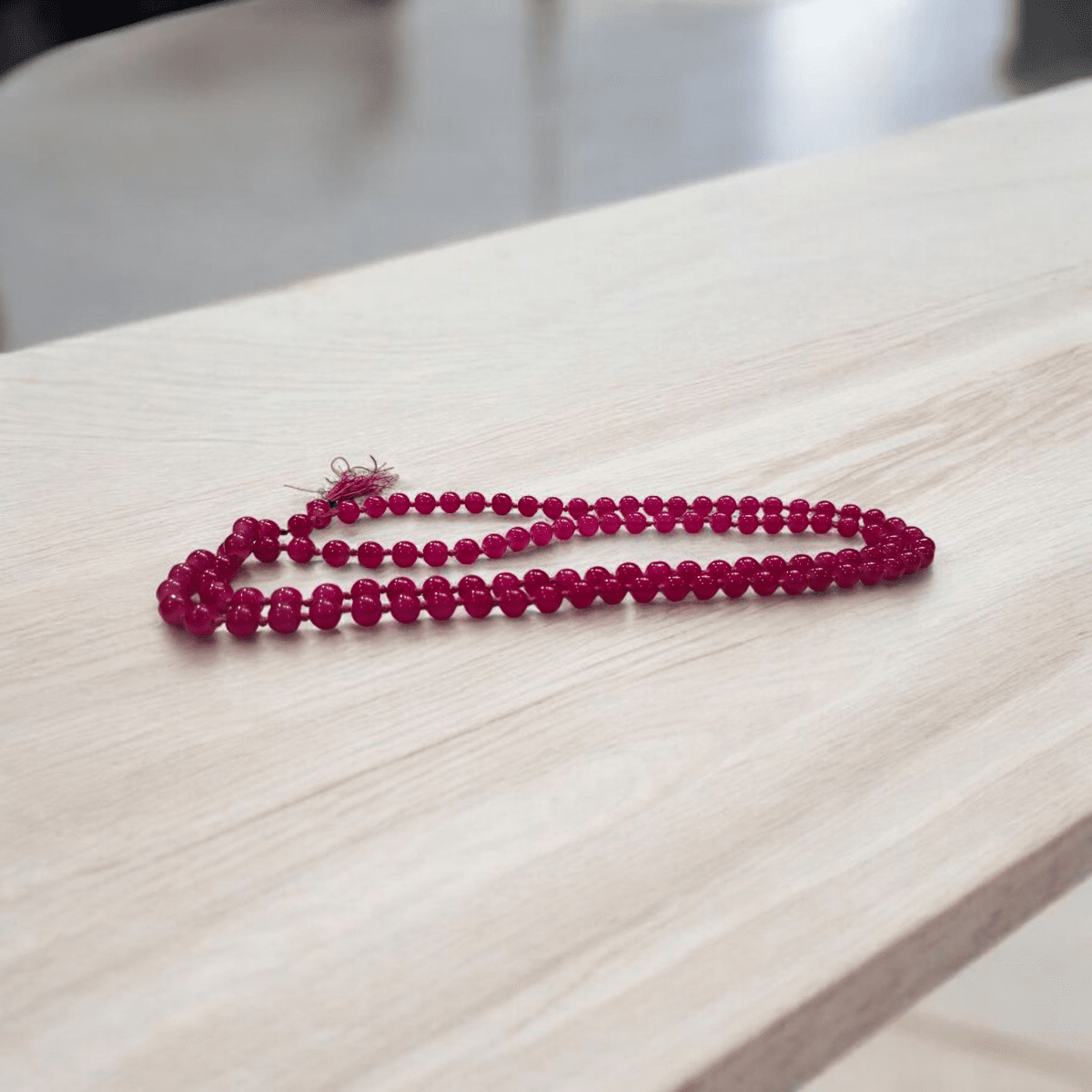 Original Pink Agate Mala 108+1 Beads with Lab Certificate | 8MM | Pink Hakik Stone Mala for Men & Women – Ramshivay - Ramshivay