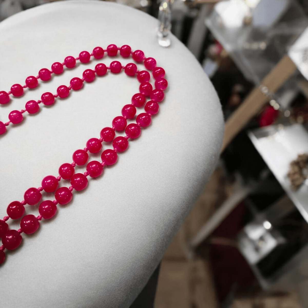 Original Pink Agate Mala 108+1 Beads with Lab Certificate | 8MM | Pink Hakik Stone Mala for Men & Women – Ramshivay - Ramshivay