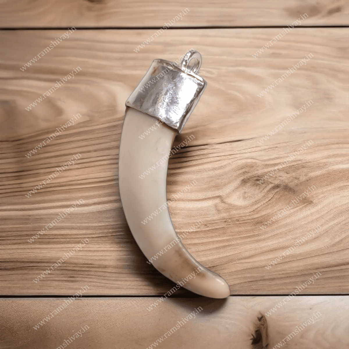 Original Shukar Dant Silver Pendant with Lab Certificate | Spiritual Protection & Energy – Ramshivay - Ramshivay